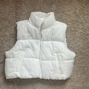 H&M White Puffer Vest